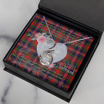 Rising Phoenix Necklace - Valentine Necklace Clan MacPherson Tartan Gift for Girlfriend, Gift for My Wife Rising Phoenix Necklace