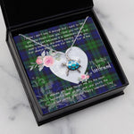 Sea Turtle Necklace Gift for My Beautiful Girlfriend Valentines Necklace Clan Campbell Tartan Blue Turtle Necklace