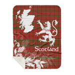 Sherpa Blanket - Tartan Blanket Thistle and Lion Scottish Clan MacAlister Modern Plaid Blanket, plaid sherpa blanket queen,purple sherpa blanket,queen sherpa blanket,queen size sherpa blanket,red sherpa blanket,scottish tartan blankets,sherpa blanket,sherpa christmas blanket