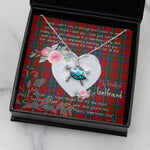 Sea Turtle Necklace Gift for My Beautiful Girlfriend Valentines Necklace Clan Sinclair Tartan Blue Turtle Necklace