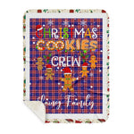 Personalized Gift Tartan Plaid Blanket Clan Laing of Archiestown With Christmas Cookie Baking Crew Christmas Gift Sherpa Blanket, tartan sherpa blanket,buffalo plaid sherpa blanket,christmas sherpa blanket,Christmas Throw Blanket,green plaid sherpa blanket,green sherpa blanket
