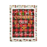 Personalized Gift Tartan Plaid Blanket Clan Nesbitt With Christmas Cookie Baking Crew Christmas Gift Blanket, Plaid Blanket, Christmas Fleece Blanket, Christmas Blanket, Tartan Blanket, Scottish Blanket, Scotland Blanket, Family Name Blanket, Custom Blanket, Personalized Blanket