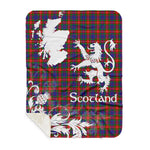 Sherpa Blanket - Tartan Blanket Thistle and Lion Scottish Clan Fraser of Lovat Plaid Blanket, plaid sherpa blanket queen,purple sherpa blanket,queen sherpa blanket,queen size sherpa blanket,red sherpa blanket,scottish tartan blankets,sherpa blanket,sherpa christmas blanket