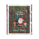 Personalized Gift Tartan Plaid Blanket Clan Bisset Pattern With Funny Santa Snowman Reindeer Merry Christmas Fleece Blanket, Home Living Room, Plaid Blanket, Tartan Blanket, Scottish Blanket, Buffalo fleece blanket, Christmas Blanket