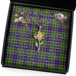 To My Beautiful Soulmate Sunflower Necklace In Your Eyes I Have Found My Home Clan Ayrshire Tartan Jewelry For Girlfriend, Tartan Sunflower Pendant Necklace, Scottish Tartan Jewelry, valentine necklace, necklace girlfriend, necklace for wife, cute necklaces for girlfriend, jewelry for girlfriend, to my soulmate necklace, to my future wife necklace