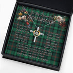 To My Beautiful Soulmate Necklace In Your Eyes I Have Found My Home Clan Ross Hunting Modern Tartan Cross Dancing Necklace