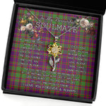 To My Beautiful Soulmate Sunflower Necklace In Your Eyes I Have Found My Home Clan MacIntyre Of Glenorchy Tartan Jewelry For Girlfriend, Tartan Sunflower Pendant Necklace, Scottish Tartan Jewelry, valentine necklace, necklace girlfriend, necklace for wife, cute necklaces for girlfriend, jewelry for girlfriend, to my soulmate necklace, to my future wife necklace
