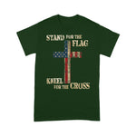 Scotstee Shop - Stand For The Flag Kneel For The Cross Faith US Patriotic 4th Of July Shirt Stand For The Flag Kneel For The Cross T Shirt