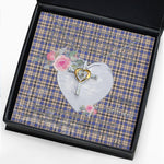 Gift For My Beautiful Girlfriend Necklace Valentine Necklace Clan Hannay Grey Tartan Cross Dancing Necklace Scottish Tartan Jewelry
