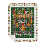 Personalized Gift Tartan Plaid Blanket Clan Gray With Christmas Cookie Baking Crew Christmas Gift Sherpa Blanket, tartan sherpa blanket,buffalo plaid sherpa blanket,christmas sherpa blanket,Christmas Throw Blanket,green plaid sherpa blanket,green sherpa blanket