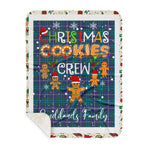 Personalized Gift Tartan Plaid Blanket Clan Sandilands With Christmas Cookie Baking Crew Christmas Gift Sherpa Blanket, tartan sherpa blanket,buffalo plaid sherpa blanket,christmas sherpa blanket,Christmas Throw Blanket,green plaid sherpa blanket,green sherpa blanket