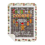 Personalized Gift Tartan Plaid Blanket Clan Little Arisaid With Christmas Cookie Baking Crew Christmas Gift Sherpa Blanket, tartan sherpa blanket,buffalo plaid sherpa blanket,christmas sherpa blanket,Christmas Throw Blanket,green plaid sherpa blanket,green sherpa blanket