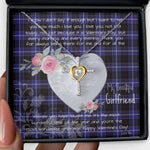 Gift For My Beautiful Girlfriend Necklace Valentine Necklace Clan Dunlop Tartan Cross Dancing Necklace Scottish Tartan Jewelry