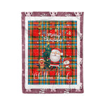 Personalized Gift Tartan Plaid Blanket Clan Chattan Modern With Funny Santa Snowman Reindeer Merry Christmas Fleece Blanket, Home Living Room, Plaid Blanket, Tartan Blanket, Scottish Blanket, Buffalo fleece blanket, Christmas Blanket