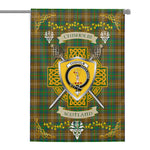 House Flag - Chisholm Hunting Irish Shield Celtic Cross Tartan Garden Flag St Patrick's Day Garden Flag