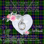 Rising Phoenix Necklace - Valentine Necklace Clan Forsyth Tartan Gift for Girlfriend, Gift for My Wife Rising Phoenix Necklace