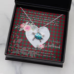 Sea Turtle Necklace Gift for My Beautiful Girlfriend Valentines Necklace Clan Lindsay Modern Tartan Blue Turtle Necklace