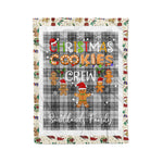 Personalized Gift Tartan Plaid Blanket Clan Sandilands Grey With Christmas Cookie Baking Crew Christmas Gift Blanket, Plaid Blanket, Christmas Fleece Blanket, Christmas Blanket, Tartan Blanket, Scottish Blanket, Scotland Blanket, Family Name Blanket, Custom Blanket, Personalized Blanket