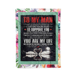 Scotstee Shop - Personalized gift letter to my Man to my Husband funny quotes gift for husband Father Day Gifts fleece blanket