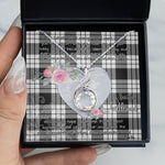 Rising Phoenix Necklace - Valentine Necklace Clan MacFarlane Black & White Tartan Gift for Girlfriend, Gift for My Wife Rising Phoenix Necklace