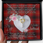 Gift For My Beautiful Girlfriend Necklace Valentine Necklace Clan MacIver Tartan Cross Dancing Necklace Scottish Tartan Jewelry