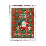 Personalized Gift Tartan Plaid Blanket Clan MacGregor Ancient With Funny Santa Snowman Reindeer Merry Christmas Fleece Blanket, Home Living Room, Plaid Blanket, Tartan Blanket, Scottish Blanket, Buffalo fleece blanket, Christmas Blanket