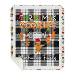 Personalized Gift Tartan Plaid Blanket Clan MacFarlane Black & White With Christmas Cookie Baking Crew Christmas Gift Sherpa Blanket, tartan sherpa blanket,buffalo plaid sherpa blanket,christmas sherpa blanket,Christmas Throw Blanket,green plaid sherpa blanket,green sherpa blanket