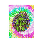 Scotstee Shop - Scotstee Shop Blanket Hippie Alien! Tie Dye Rainbow Hippie Fleece Blanket