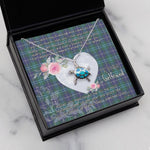 Sea Turtle Necklace Gift for My Beautiful Girlfriend Valentines Necklace Clan Morton Tartan Blue Turtle Necklace