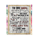 Scotstee Shop - Personalized Gift For Wife To My Wife Lovely Letter Present Fleece Blanket