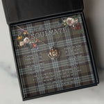 To My Beautiful Soulmate Necklace In Your Eyes I Have Found My Home Clan Stewart Weathered Tartan Crown Pendant Necklace