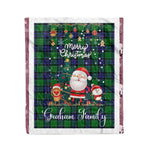 Personalized Gift Tartan Plaid Blanket Clan Graham of Menteith With Funny Santa Snowman Reindeer Merry Christmas Fleece Blanket, Christmas Blanket, Plaid Blanket, Tartan Blanket,Scottish Blanket