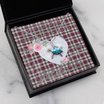 Sea Turtle Necklace Gift for My Beautiful Girlfriend Valentines Necklace Clan Little Dress Tartan Blue Turtle Necklace