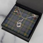 To My Beautiful Soulmate Necklace In Your Eyes I Have Found My Home Clan MacSporran Tartan Rising Phoenix Necklace