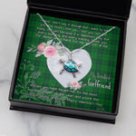 Sea Turtle Necklace Gift for My Beautiful Girlfriend Valentines Necklace Clan Erskine Hunting Tartan Blue Turtle Necklace