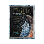 Scotstee Shop - Personalized Wife Lovers To My Wife Never Forget I Love You Fleece Blanket