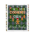 Personalized Gift Tartan Plaid Blanket Clan Pringle With Christmas Cookie Baking Crew Christmas Gift Blanket, Plaid Blanket, Christmas Fleece Blanket, Christmas Blanket, Tartan Blanket, Scottish Blanket, Scotland Blanket, Family Name Blanket, Custom Blanket, Personalized Blanket