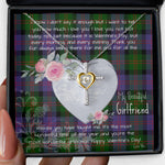 Gift For My Beautiful Girlfriend Necklace Valentine Necklace Clan Blair Tartan Cross Dancing Necklace Scottish Tartan Jewelry
