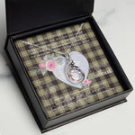 Rising Phoenix Necklace - Valentine Necklace Clan Dunlop Hunting Tartan Gift for Girlfriend, Gift for My Wife Rising Phoenix Necklace