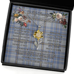 To My Beautiful Soulmate Sunflower Necklace In Your Eyes I Have Found My Home Clan Tweedie Tartan Jewelry For Girlfriend, Tartan Sunflower Pendant Necklace, Scottish Tartan Jewelry, valentine necklace, necklace girlfriend, necklace for wife, cute necklaces for girlfriend, jewelry for girlfriend, to my soulmate necklace, to my future wife necklace