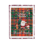 Personalized Gift Tartan Plaid Blanket Clan Stewart of Appin Ancient With Funny Santa Snowman Reindeer Merry Christmas Fleece Blanket, Home Living Room, Plaid Blanket, Tartan Blanket, Scottish Blanket, Buffalo fleece blanket, Christmas Blanket