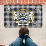 Doormat - Welcome Mat Scottish Douglas Grey Tartan Door Mat, Plaid Doormat