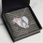 Rising Phoenix Necklace - Valentine Necklace Clan Farquharson Weathered Tartan Gift for Girlfriend, Gift for My Wife Rising Phoenix Necklace