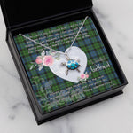 Sea Turtle Necklace Gift for My Beautiful Girlfriend Valentines Necklace Clan MacKie Tartan Blue Turtle Necklace