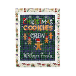 Fleece Blanket - Personalized Gift Tartan Plaid Blanket Clan Matheson Hunting With Christmas Cookie Baking Crew Christmas Gift Fleece Blanket