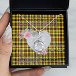 Rising Phoenix Necklace - Valentine Necklace Clan Jardine Yellow Tartan Gift for Girlfriend, Gift for My Wife Rising Phoenix Necklace