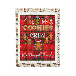 Personalized Gift Tartan Plaid Blanket Clan MacDougall With Christmas Cookie Baking Crew Christmas Gift Blanket, Plaid Blanket, Christmas Fleece Blanket, Christmas Blanket, Tartan Blanket, Scottish Blanket, Scotland Blanket, Family Name Blanket, Custom Blanket, Personalized Blanket