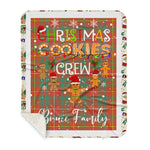 Personalized Gift Tartan Plaid Blanket Clan Bruce Ancient With Christmas Cookie Baking Crew Christmas Gift Sherpa Blanket, tartan sherpa blanket,buffalo plaid sherpa blanket,christmas sherpa blanket,Christmas Throw Blanket,green plaid sherpa blanket,green sherpa blanket