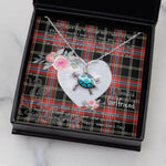Sea Turtle Necklace Gift for My Beautiful Girlfriend Valentines Necklace Clan Norwegian Tartan Blue Turtle Necklace