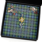 To My Beautiful Soulmate Sunflower Necklace In Your Eyes I Have Found My Home Clan MacNeill Of Barra Ancient Tartan Jewelry For Girlfriend, Tartan Sunflower Pendant Necklace, Scottish Tartan Jewelry, valentine necklace, necklace girlfriend, necklace for wife, cute necklaces for girlfriend, jewelry for girlfriend, to my soulmate necklace, to my future wife necklace
